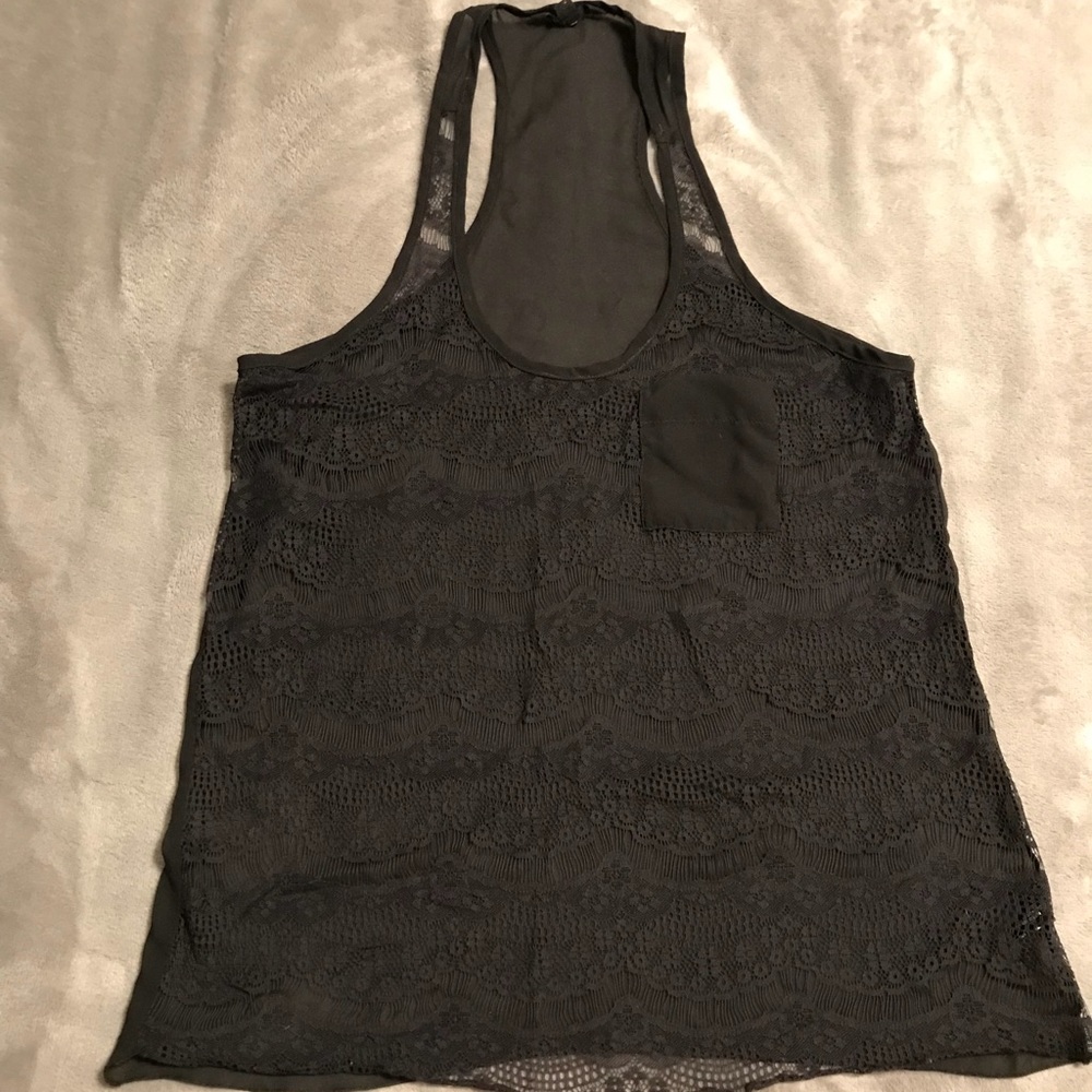 Black Lace Racerback Tank
